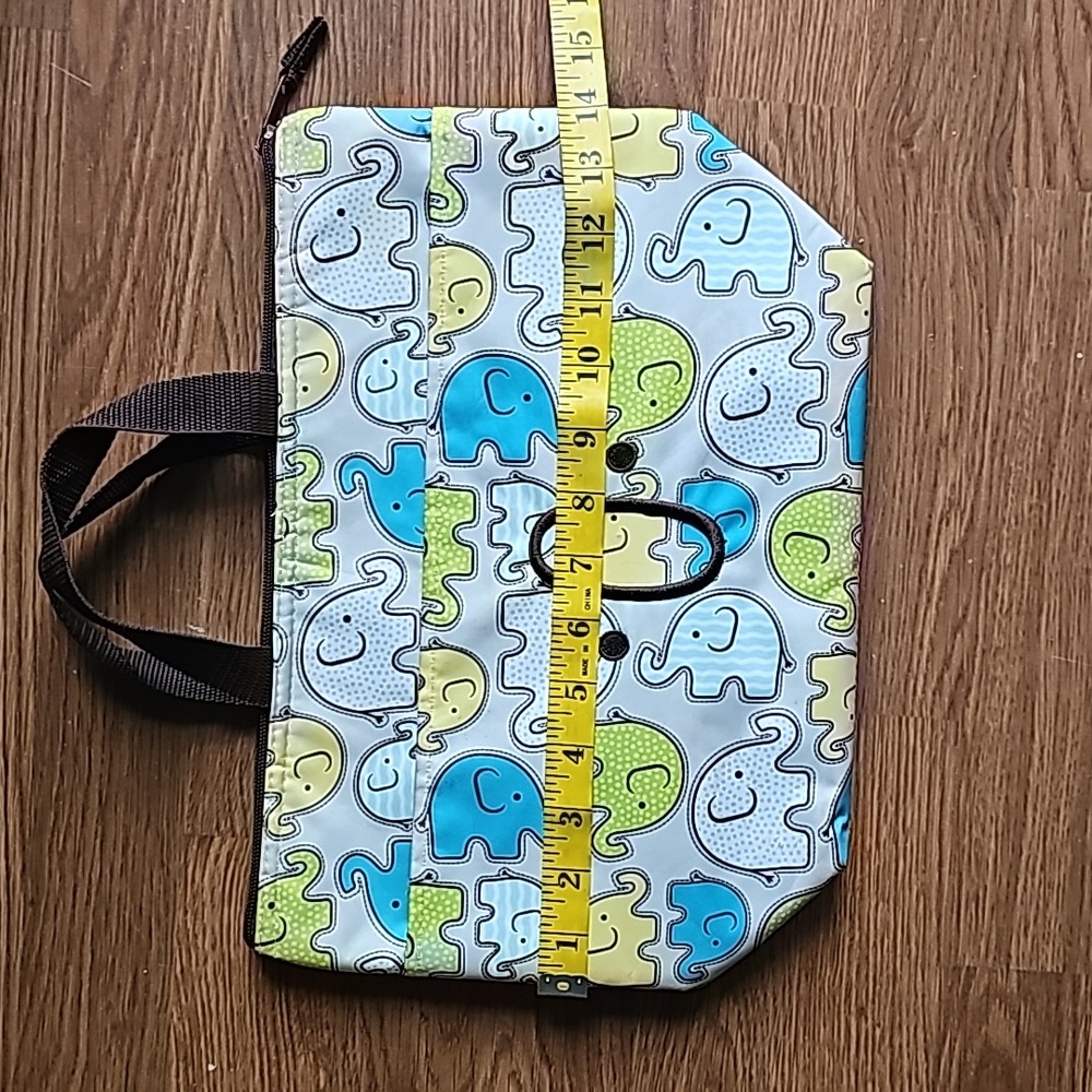 Thirty-One Insulated Lunch Bag Tote Cheeky Elephant Monogrammed "O" - Picture 3 of 11